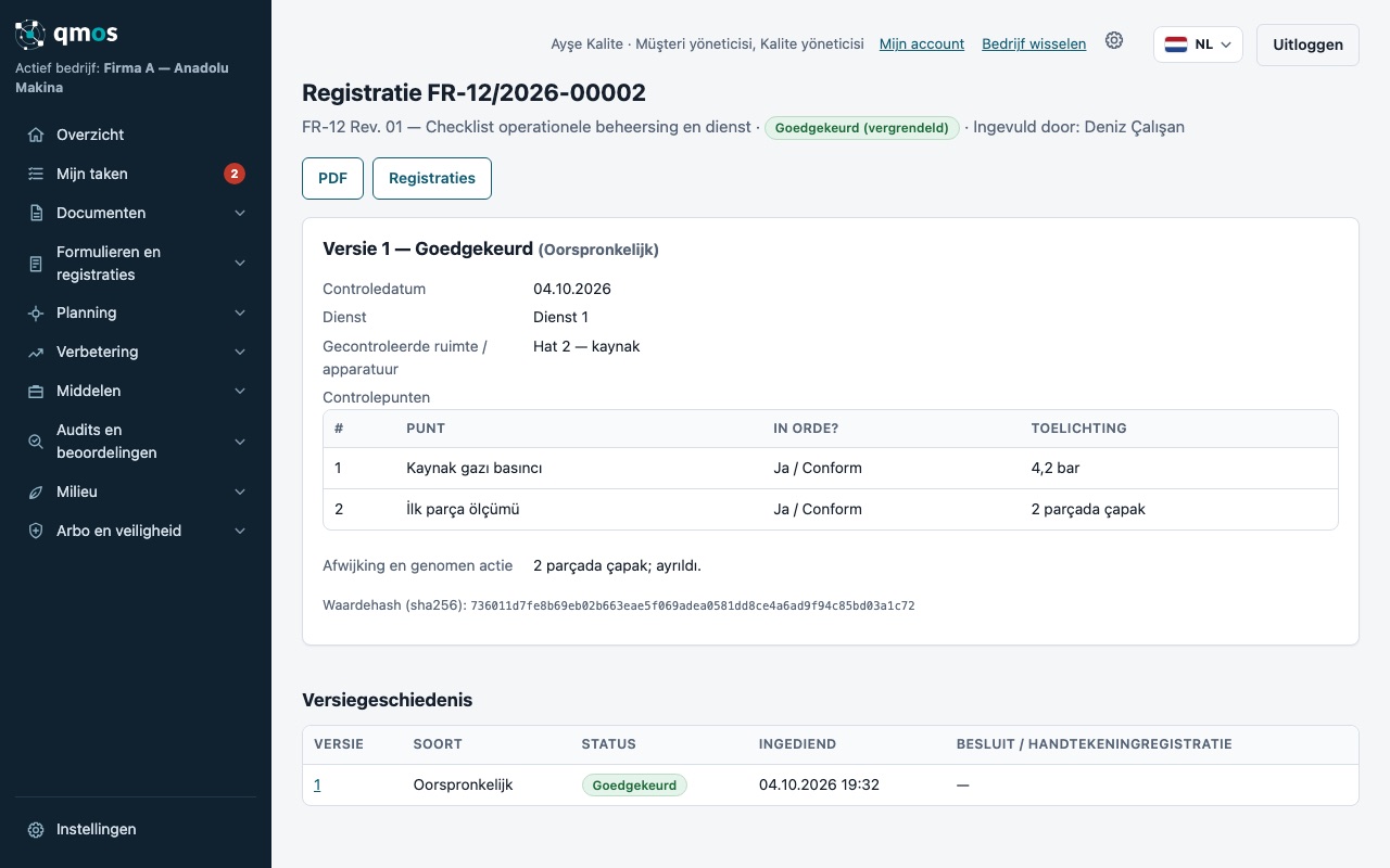 Definitie en velden van een formuliersjabloon